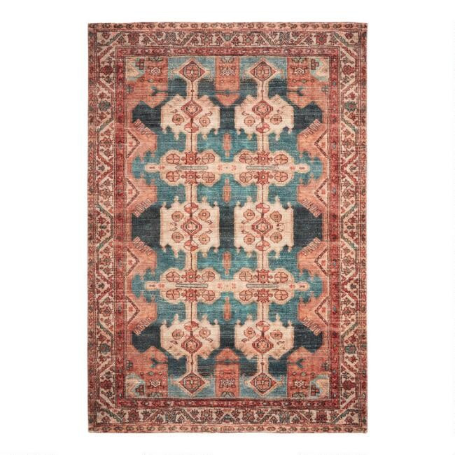 Coral Persian Style Zara Area Rug | World Market