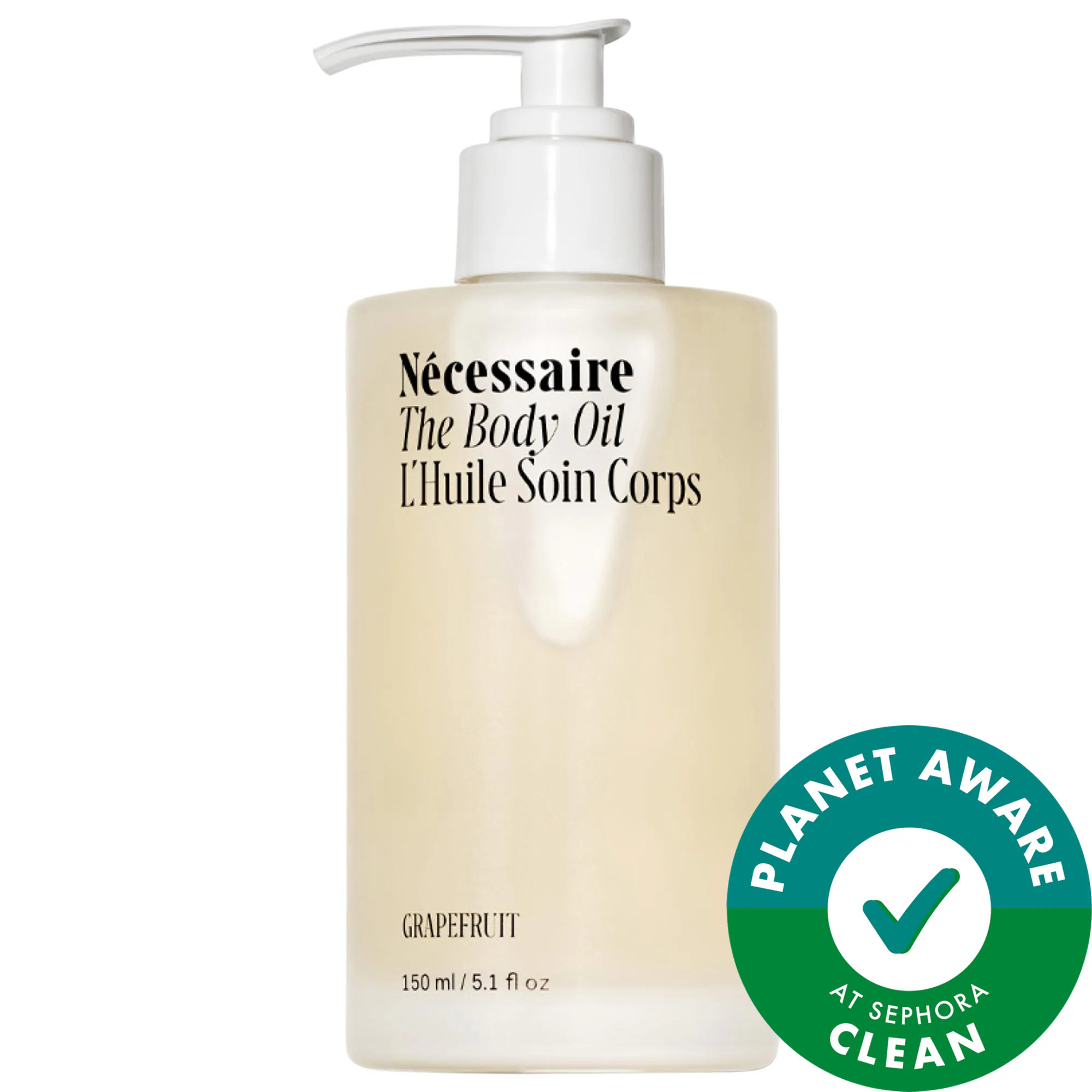 Nécessaire The Body Oil Grapefruit - Multi-Nutrient Treatment Oil With Peptides, Ceramides + Capsaicin Grapefruit 5.1 oz / 150 ml | Sephora (US)