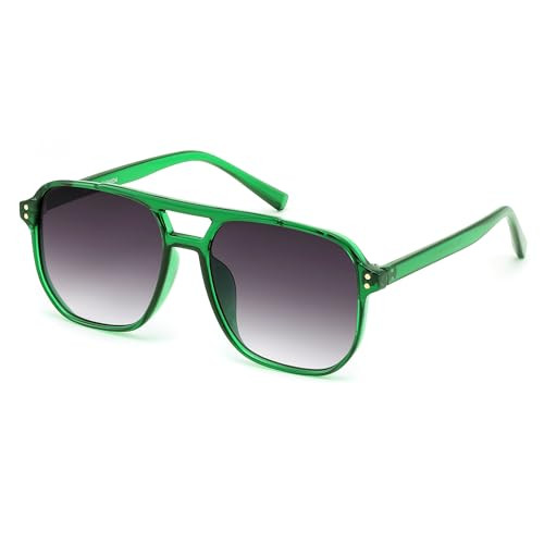 FEISEDY Retro Square Aviator Sunglasses Women Men 70s Vintage Trendy Plastic Frame Sun Glasses B2835 | Amazon (US)