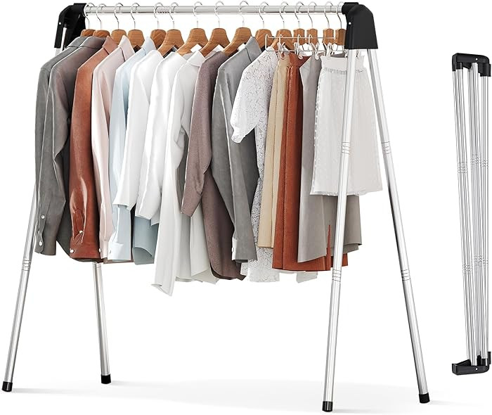 APEXCHASER Clothes Drying Rack Foldable, Stainless Steel Laundry Drying Rack Collapsible, Clothes... | Amazon (US)