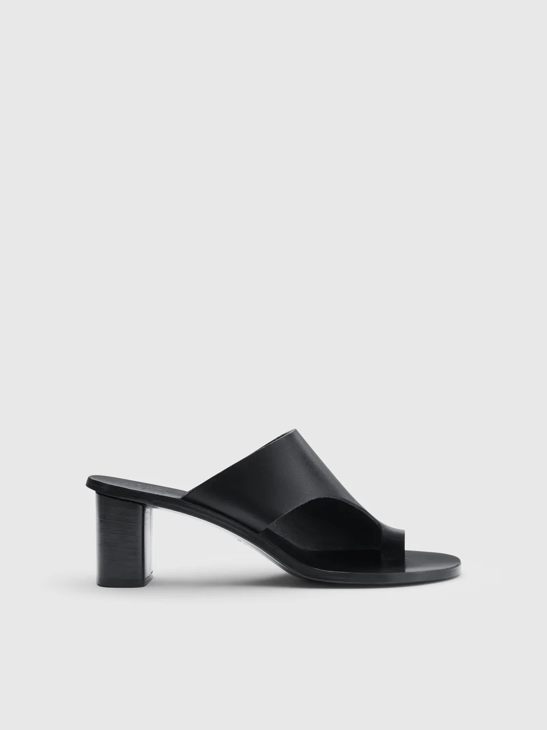 Rosate Black Leather Cutout heeled sandals | ATP Atelier | Official Site | ATP Atelier