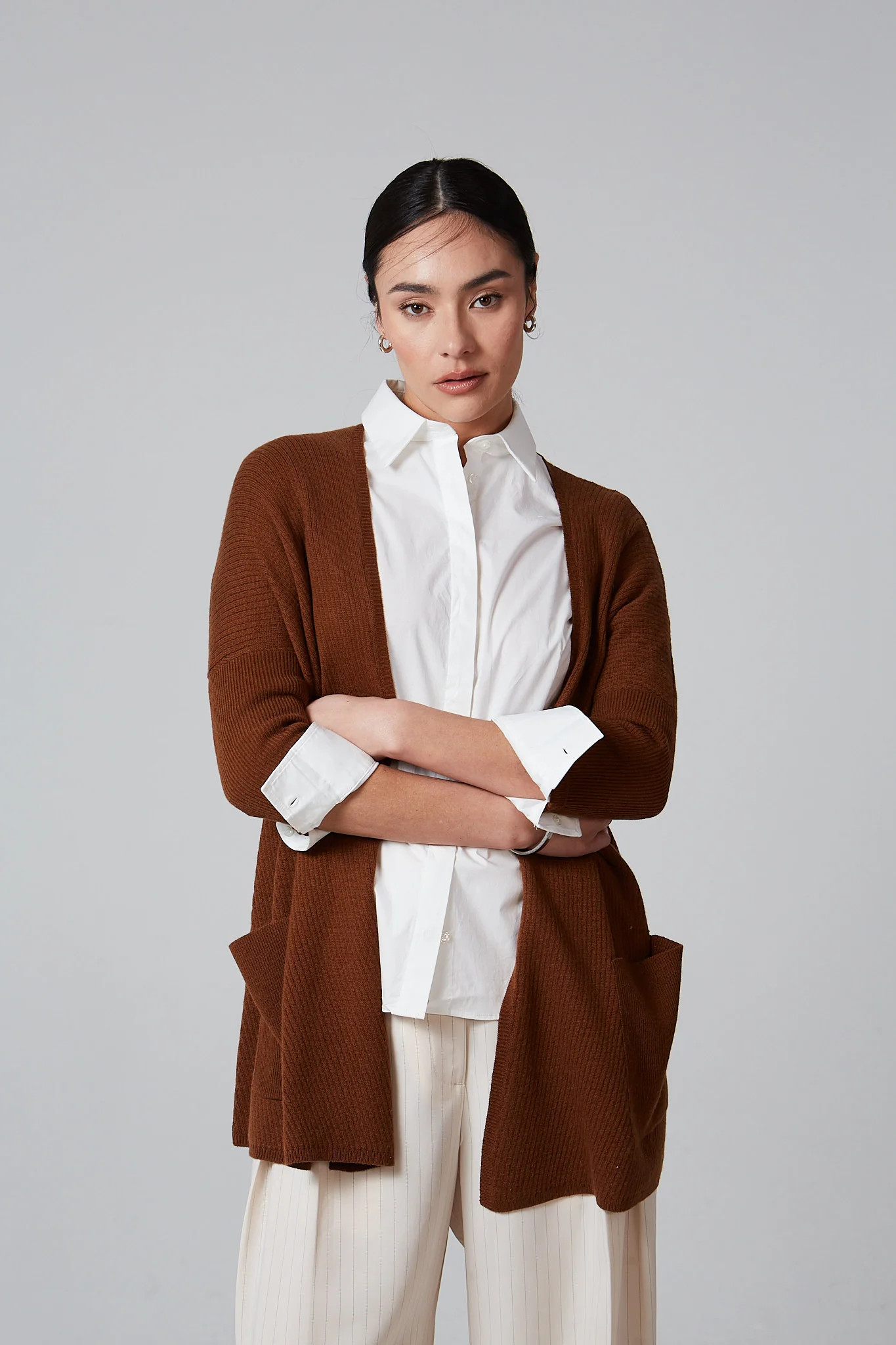 Womens knitted Lillien poncho | OO-TO