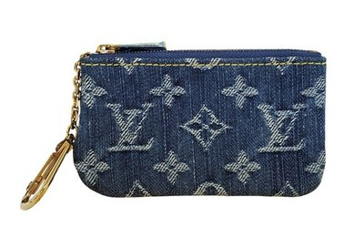 Unused Louis Vuitton Monogram Denim Pochette Cle Coin Case with Keyring | eBay US