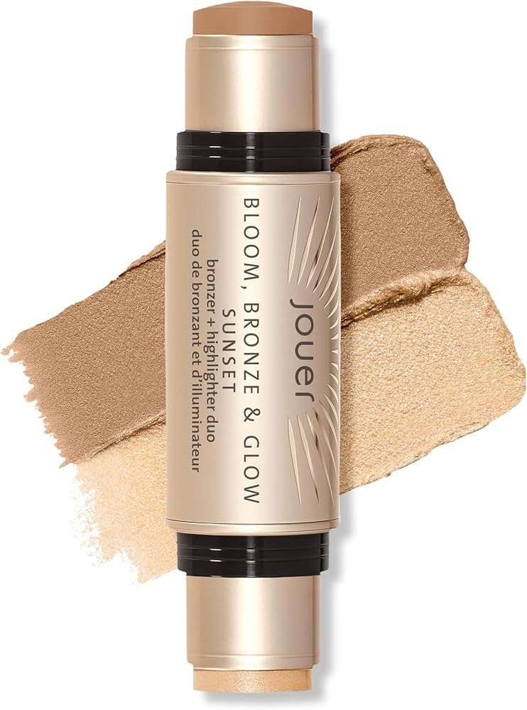 Jouer Bloom, Bronze & Glow Bronzer + Highlighter Stick - Cream Contour Makeup Stick - Hydrating R... | Amazon (US)