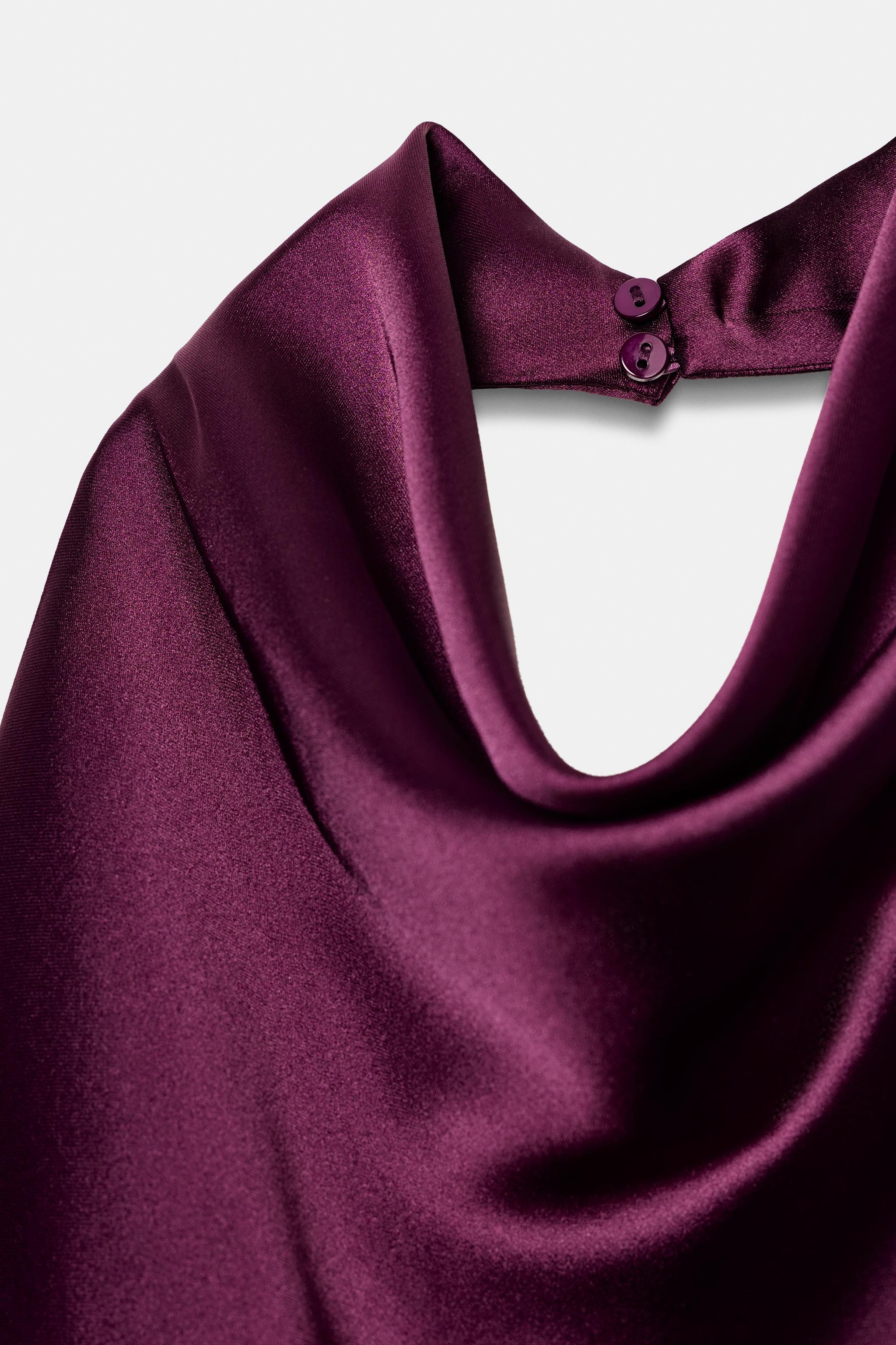 SATIN EFFECT HALTER TOP | Zara US