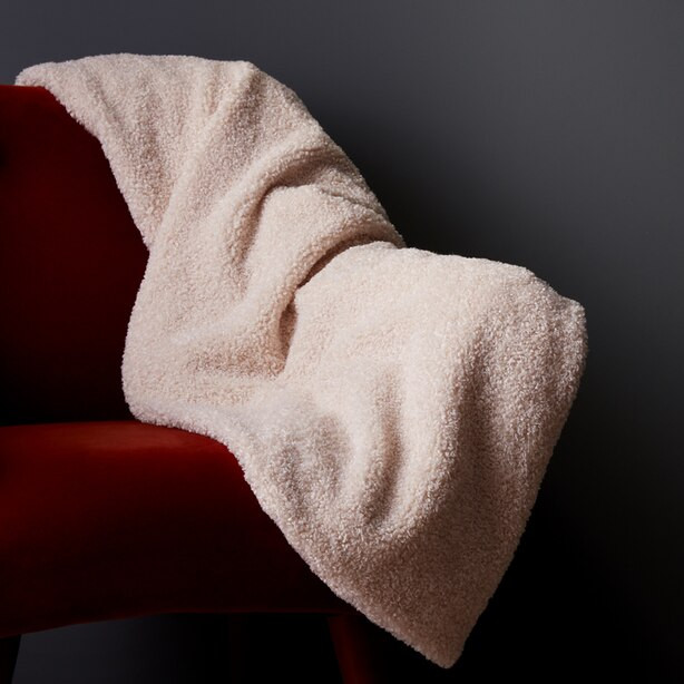 SHAGGY FAUX FUR THROW BLANKET, IVORY | Indigo (CA)