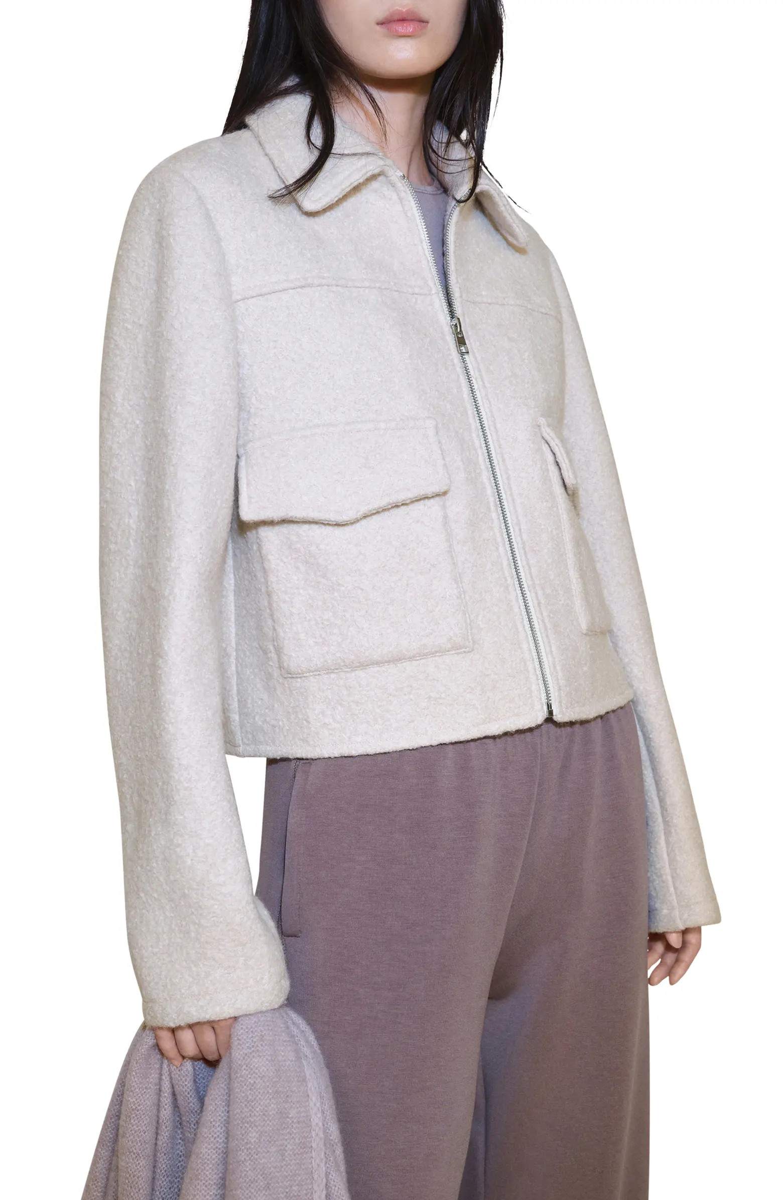 Wool Blend Faux Shearling Field Jacket | Nordstrom