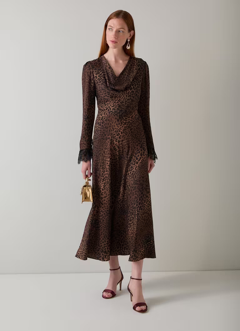 Geena Leopard Viscose Dress | L.K. Bennett (UK)