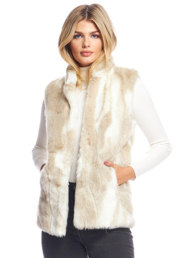 Winter Rabbit Faux Fur Hook Vest | Fabulous-Furs