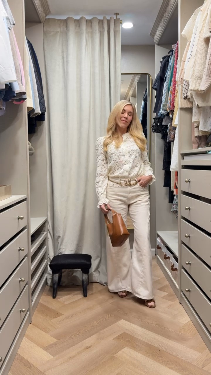 Love the shape of these twist jeans. 
I sized down (there’s no stretch) I’m in 26 instead of my usual 25
Green necklace selling out!!

#LTKgrwm #LTKdayinmylife #LTKootd