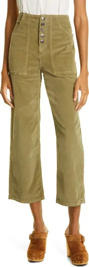 Crosbie High Waist Crop Flare Corduroy Pants | Nordstrom