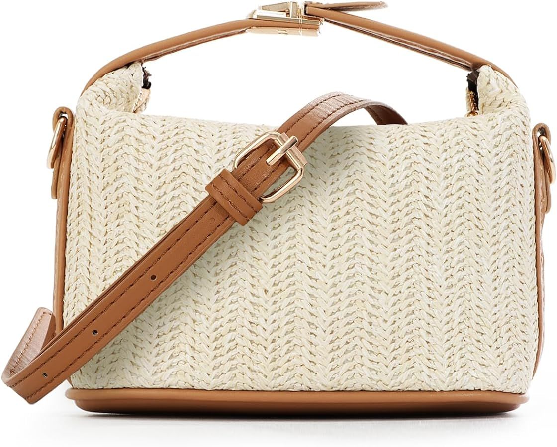 Straw Woven Crossbody Bag Purse for Women,Small Raffia Tote Tote Handbags Clutch for Summer Beach... | Amazon (US)