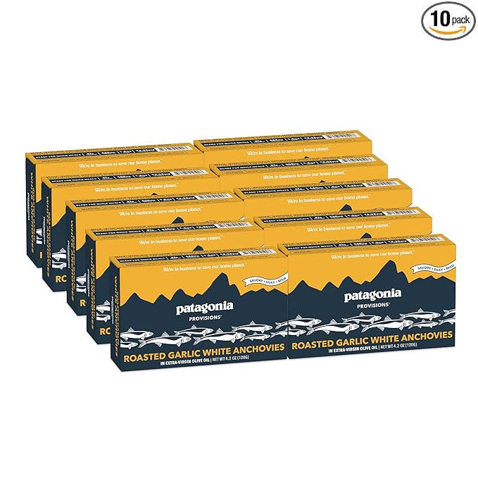 Patagonia Provisions Roasted Garlic White Anchovies | Responsibly Sourced in Spain | 21g Protein ... | Amazon (US)