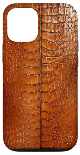 Luxurious Brown Crocodile Close-Up Skin Pattern Alligator Case for iPhone 12/12 Pro | Amazon (US)