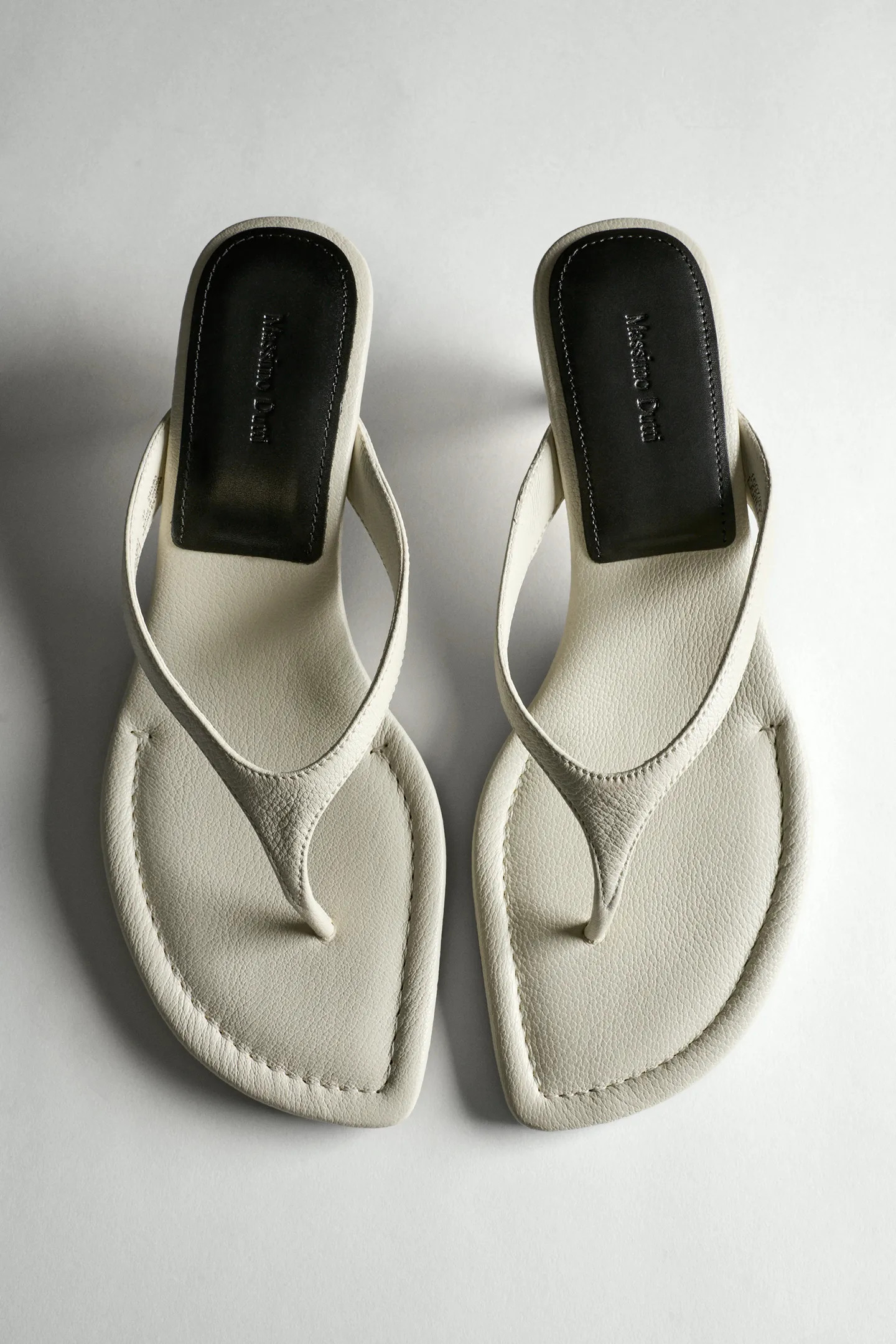 Leather heeled sandals | Massimo Dutti US