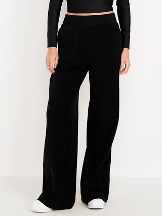 Extra High-Waisted Microfleece Wide-Leg Pants | Old Navy (CA)