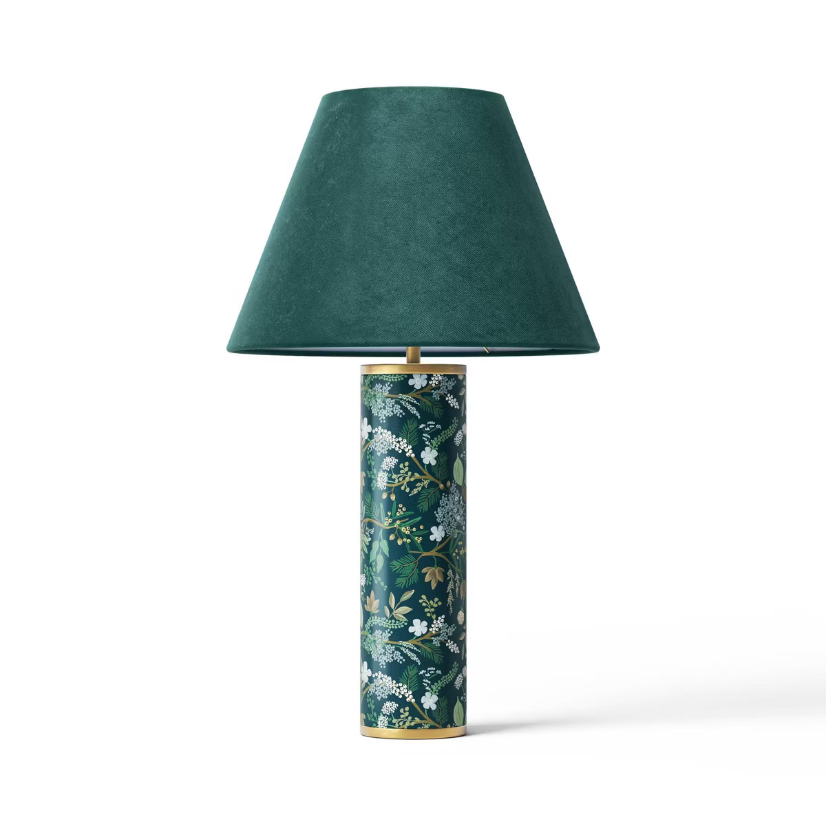 Rifle Paper Co. x Target Decorative Lamp Base with Velvet Lampshade Juniper Forest: Table Lamp, M... | Target