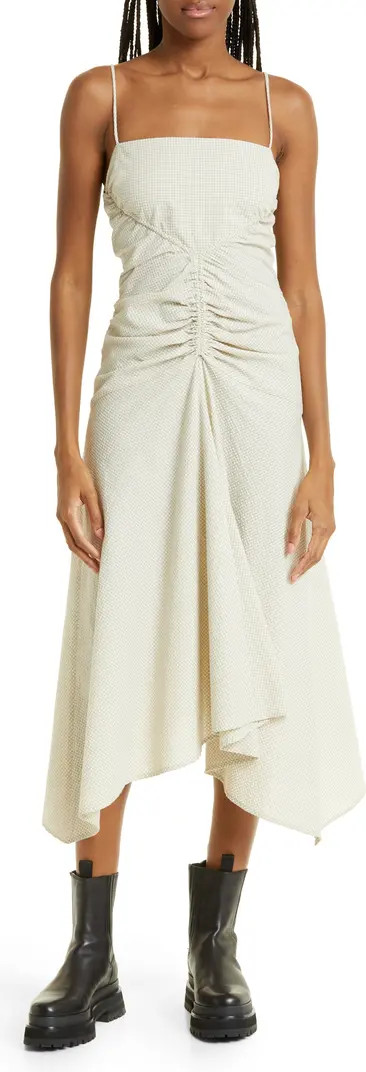 Proenza Schouler White Label Gingham Ruched Handkerchief Hem Dress | Nordstrom | Nordstrom