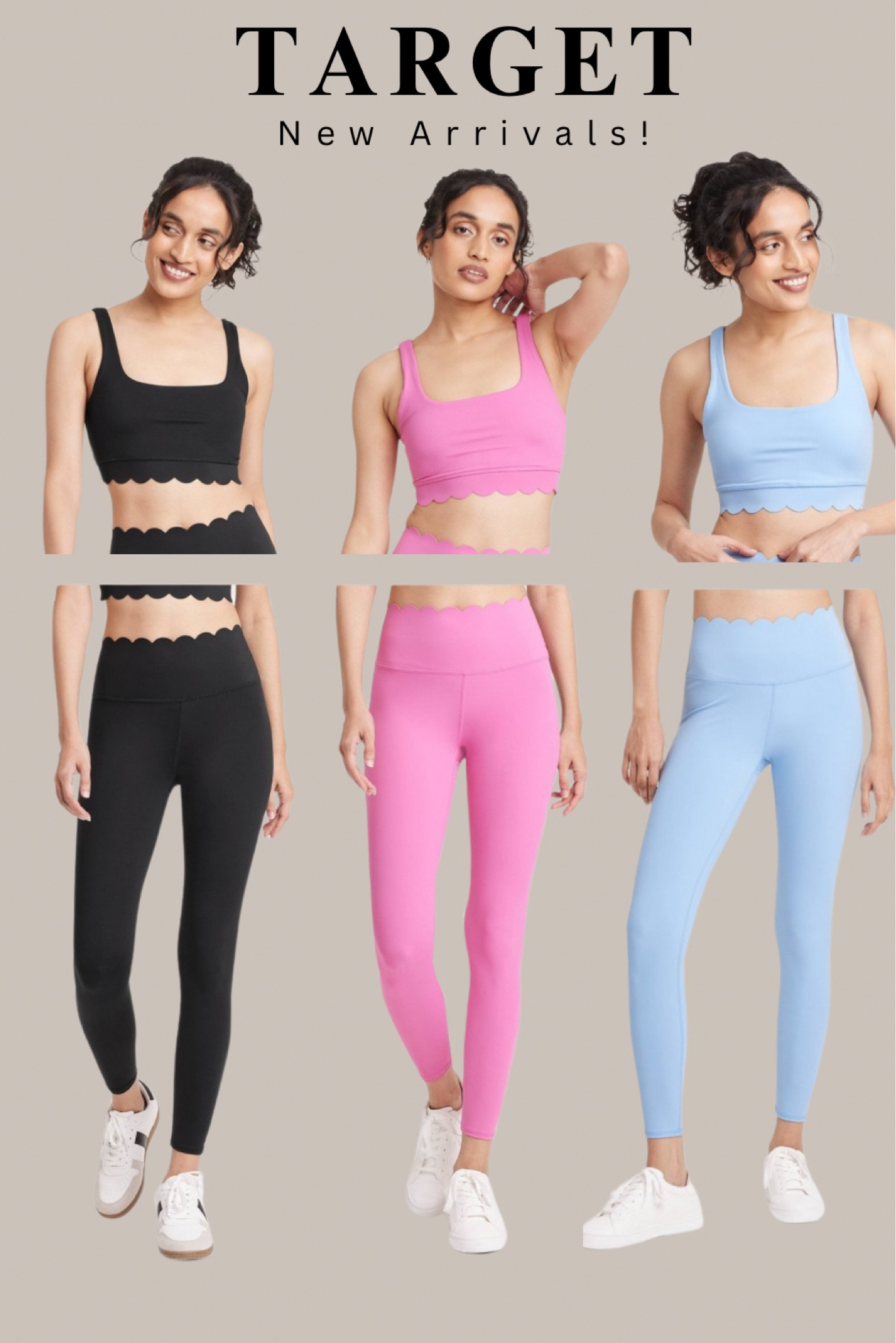 Target new arrivals! Scallop workout sets!!! 

#LTKActive #LTKStyleTip #LTKFindsUnder50