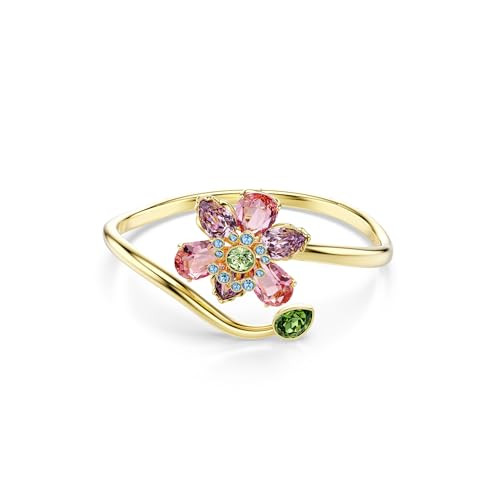 Swarovski Idyllia bangle, Mixed cuts, Flower, Multicolored, Gold-tone finish | Amazon (US)