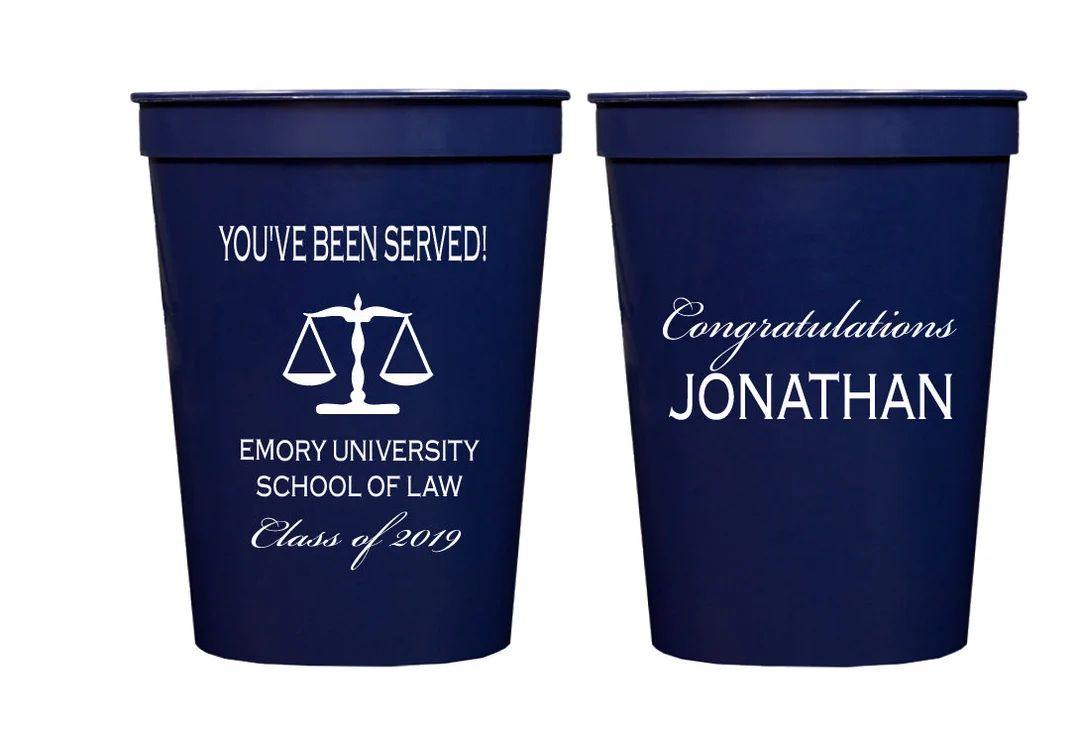 Law school graduation cups, You've been served, Grad cups, Class of 2022, 2022 grad party favor, ... | Etsy (US)