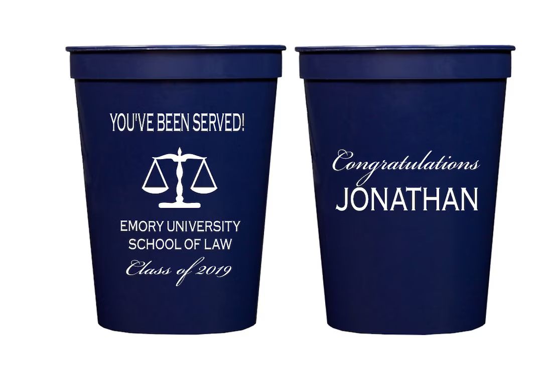 Law school graduation cups, You've been served, Grad cups, Class of 2022, 2022 grad party favor, ... | Etsy (US)