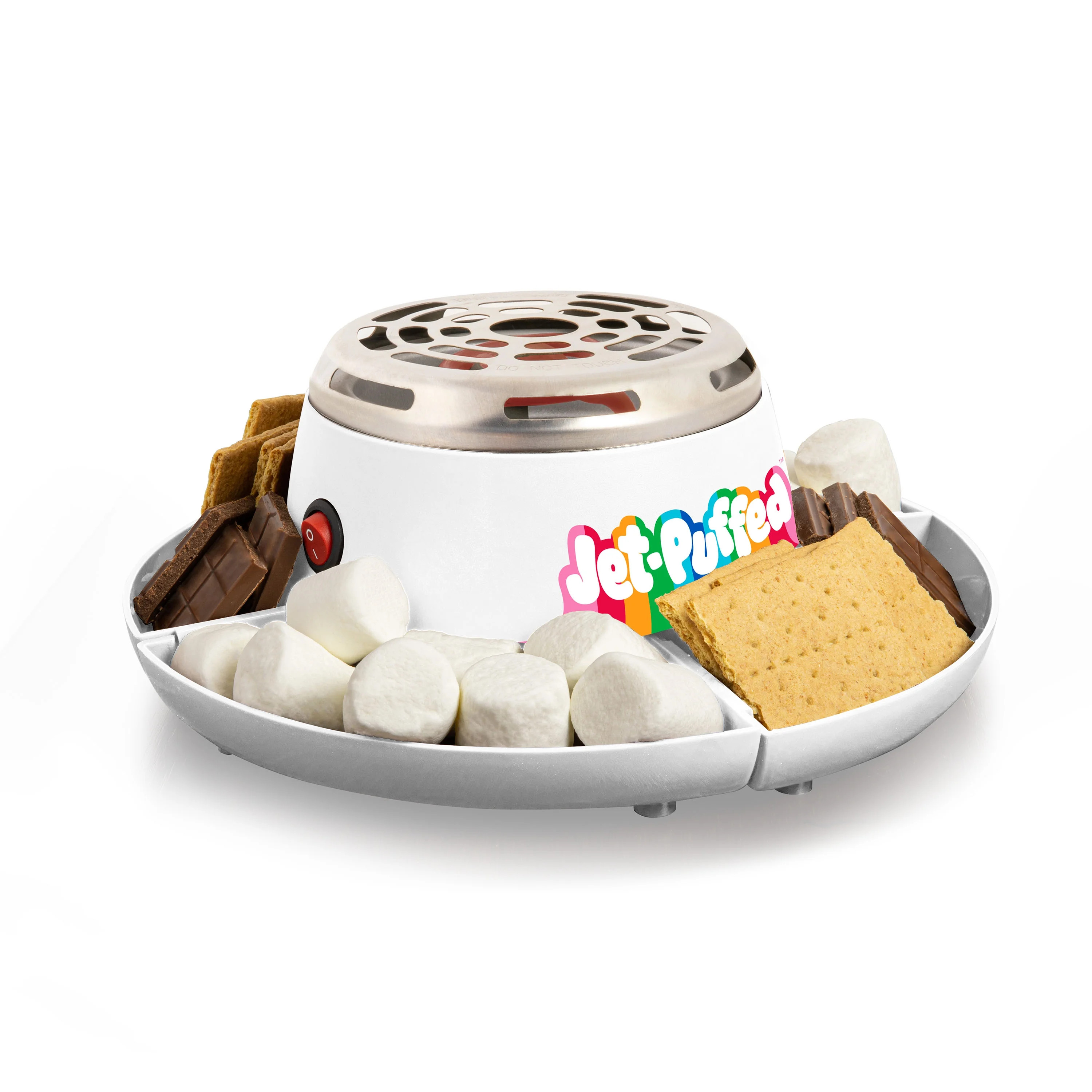 Jet-Puffed Electric Smores Maker Smores Kit with Trays & Marshmallows Roasting Forks, White | Walmart (US)