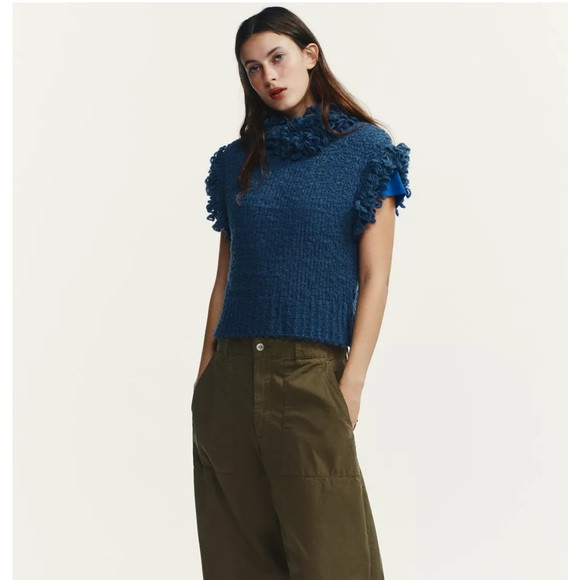 ZARA FRINGED KNIT JUMPER VEST | Poshmark