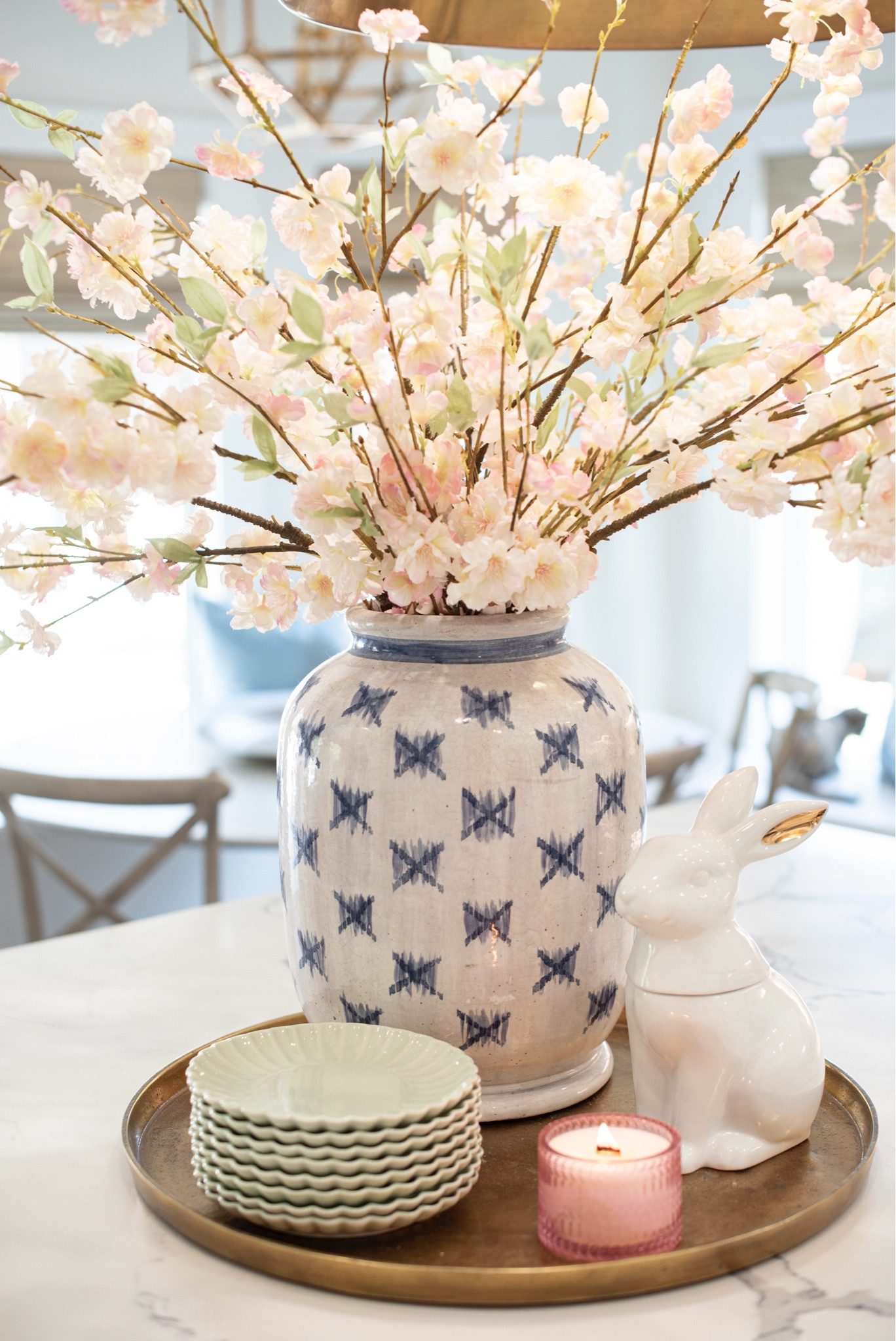 Decorative kitchen tray with Easter decor 

#LTKSeasonal #LTKSpringSale #LTKhome