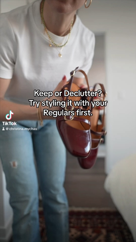 Styling my sezane red Mary janes 