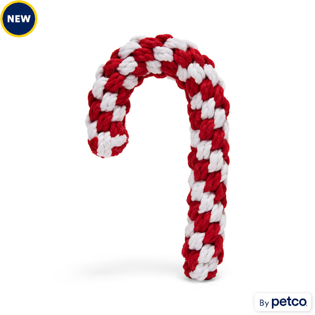 Merry Makings Rope Candy Cane Dog Toy, Small | Petco