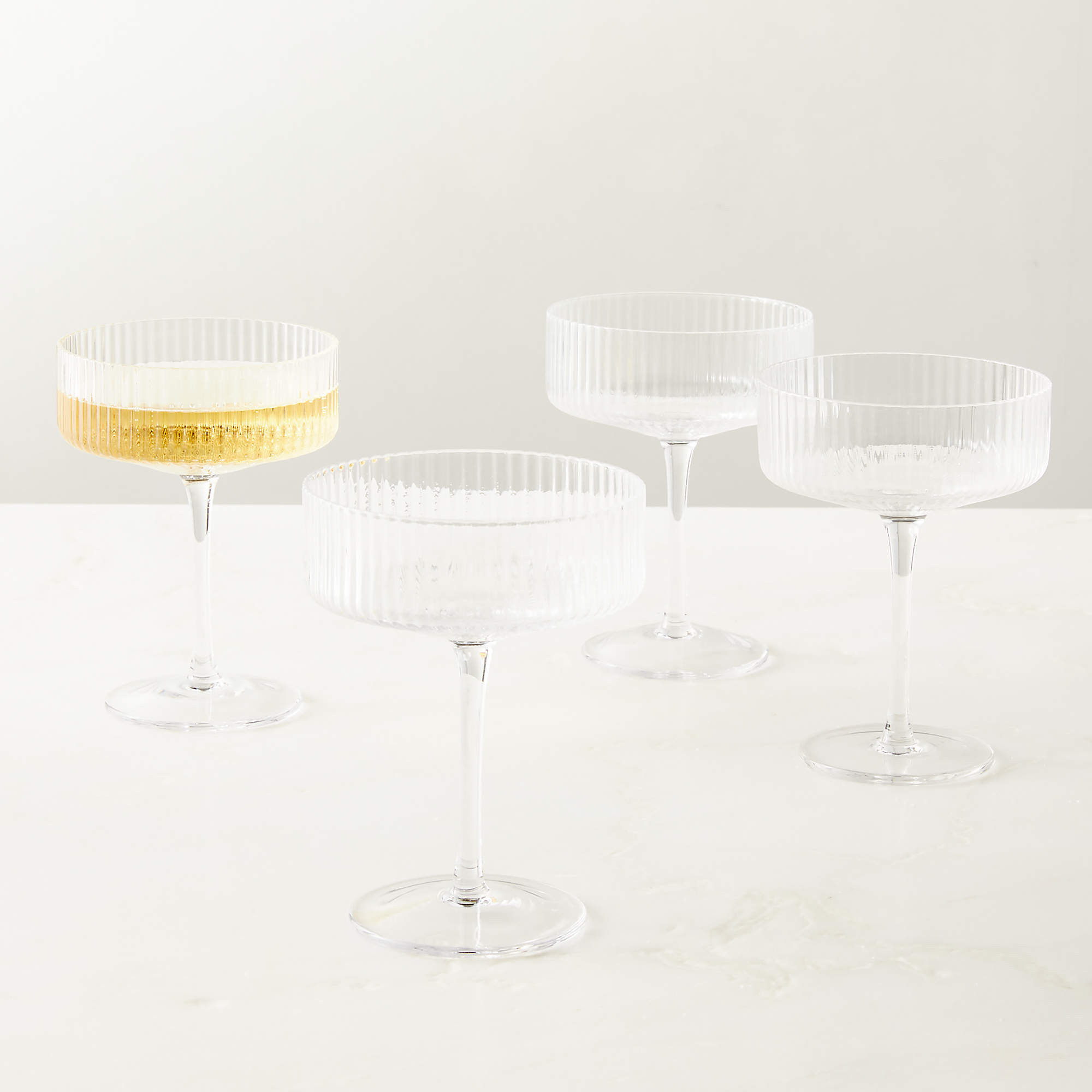 Eve Coupe Cocktail Glass Set of 4 + Reviews | CB2 | CB2