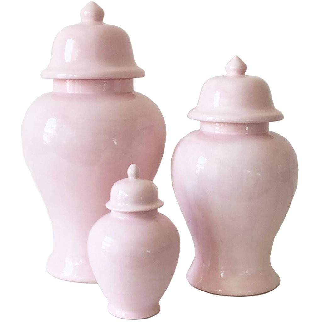 Cherry Blossom Pink Ginger Jars | Lo Home by Lauren Haskell Designs