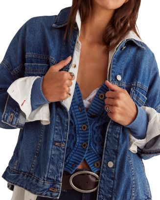 Free People Opal Swing Denim Jacket  | Bloomingdale's Women | Bloomingdale's (US)