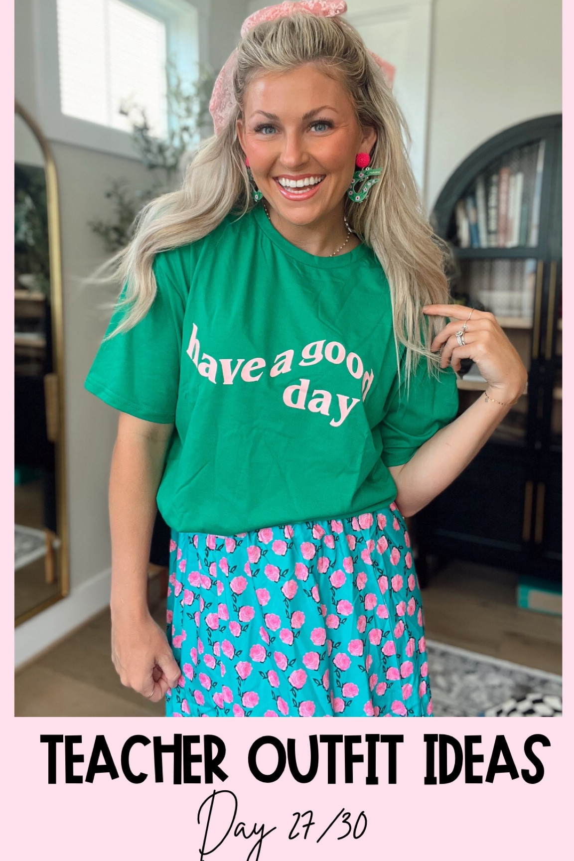 Teacher outfit ideas day 27/30🩷🎀
Shirt size M (oversized fit already)
Skirt size M

#LTKStyleTip #LTKFindsUnder50 #LTKBacktoSchool