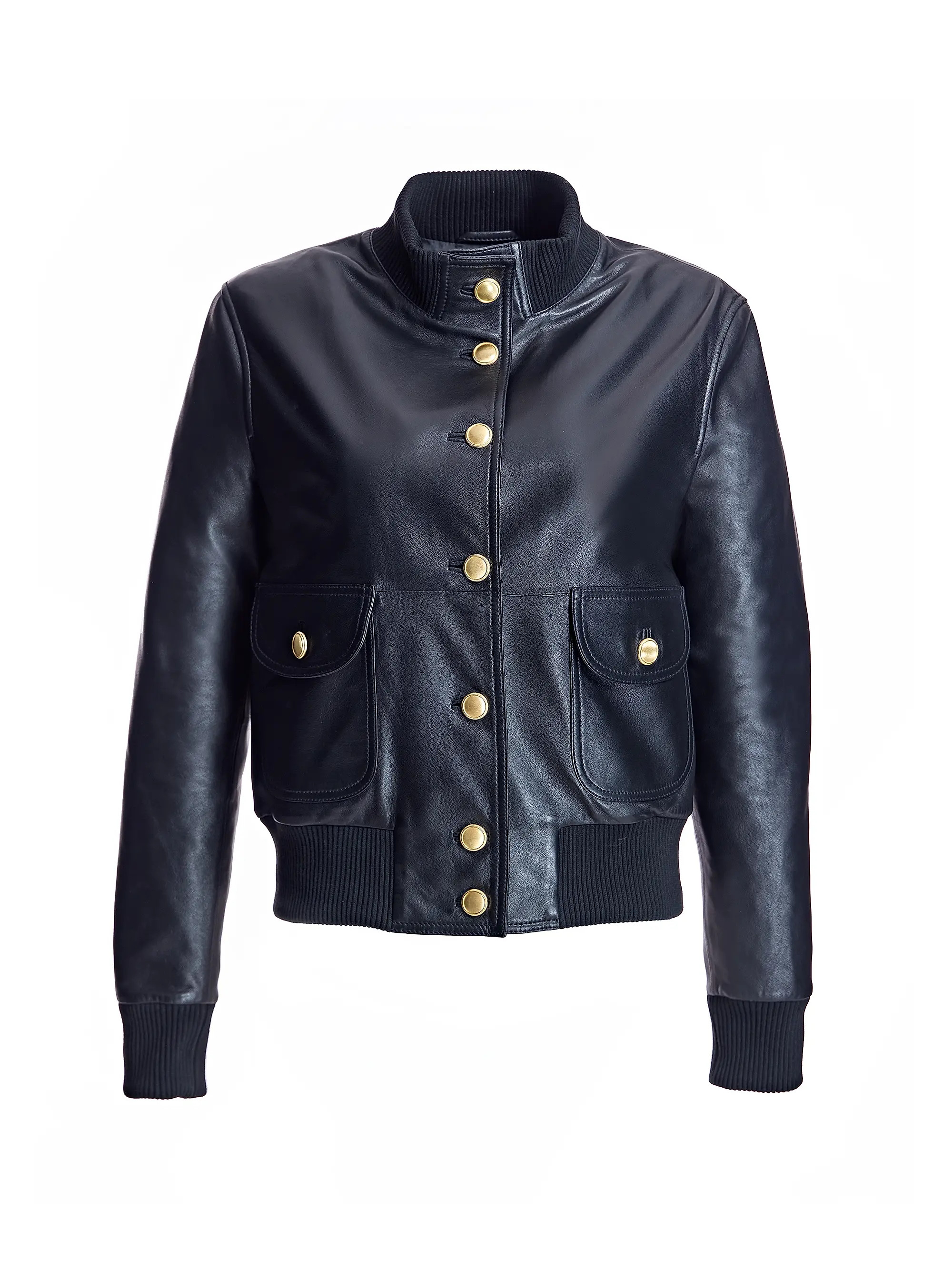 Buttondown Leather Jacket | Saks Fifth Avenue