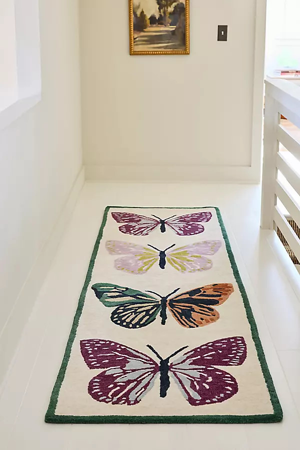 Hand-Tufted Wool Butterfly Rug | Anthropologie (US)