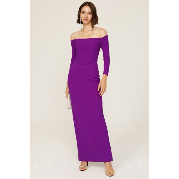 Solace London Kae Gown Purple | Rent the Runway