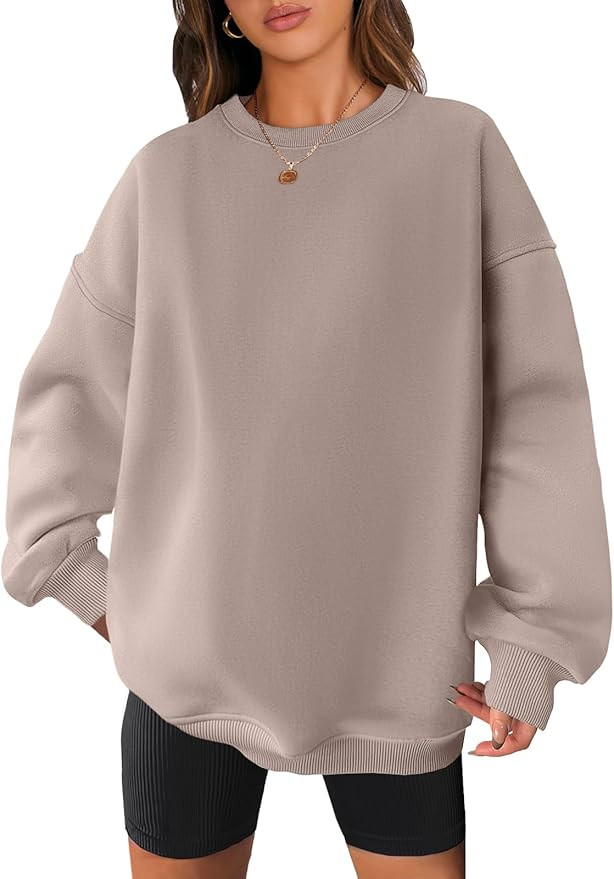 ANRABESS Women Oversized Sweatshirts Hoodies Fleece Crewneck Pullover Top Casual Fall Outfits Pre... | Amazon (US)