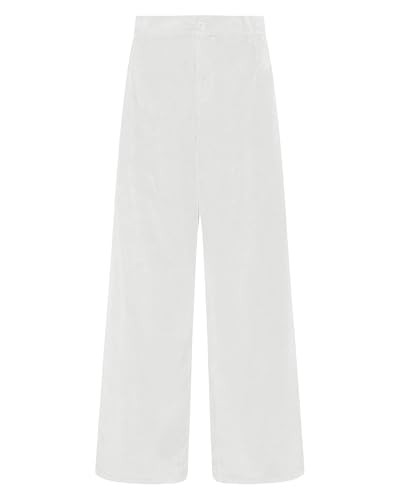 GRAPENT White Pants Women High Waisted Wide Leg White Pants for Women White Wide Leg Pants for Women Dress Pants Women High Waisted Womens Pants Dressy Casual White Size Medium US Size 8 to Size 10 | Amazon (US)