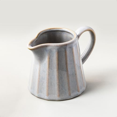 Ceramic Creamer Pitcher,Creamer Container with Handle, 10 OZ Small Milk Pitcher for Coffee, Sauce... | Amazon (US)