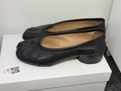 Maison Margiela Black Ballerina Block Heel Tabi Flats Size EU 39 | eBay UK