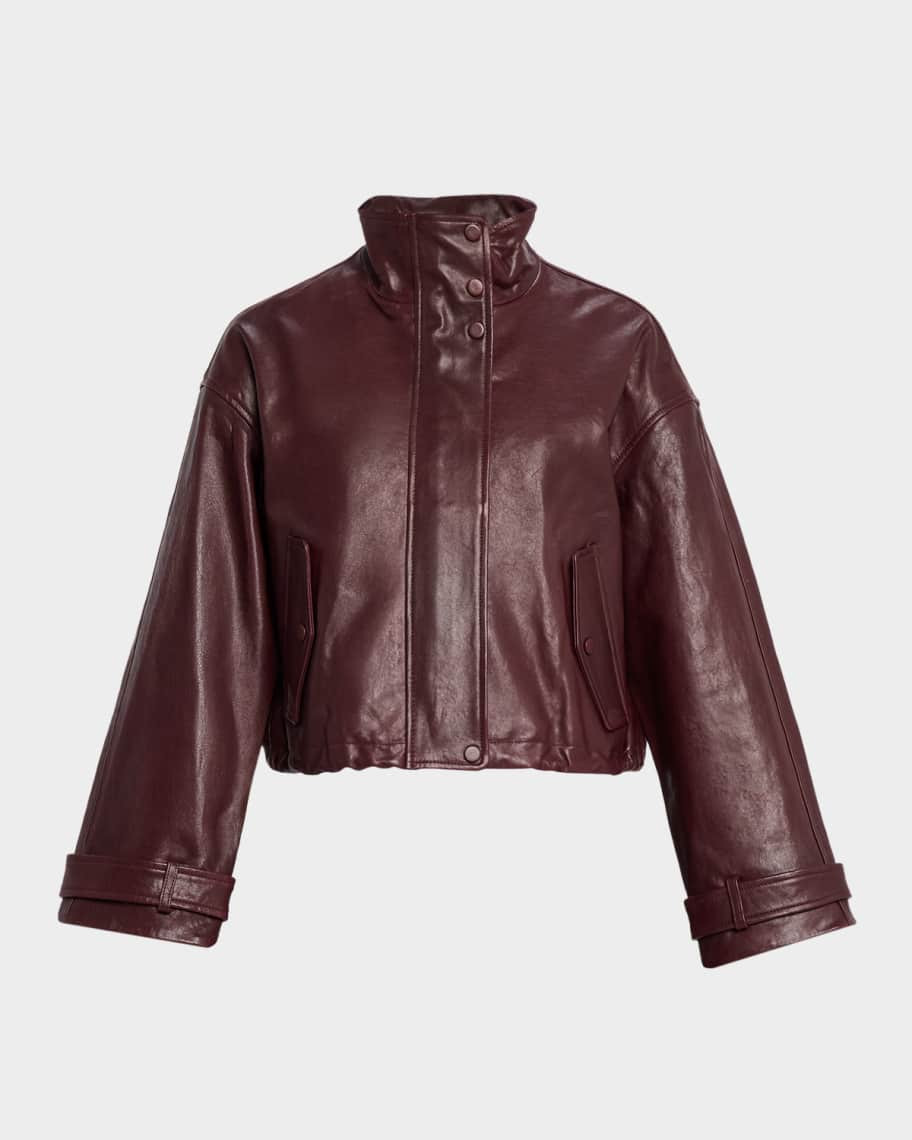 Bateman Cropped Leather Jacket | Neiman Marcus