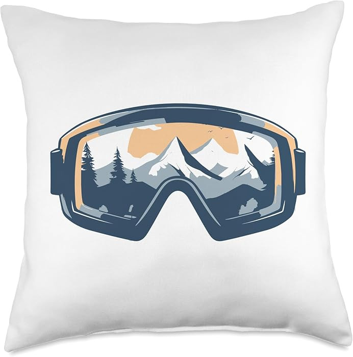 Ski Goggles Throw Pillow, 18x18, Multicolor | Amazon (US)