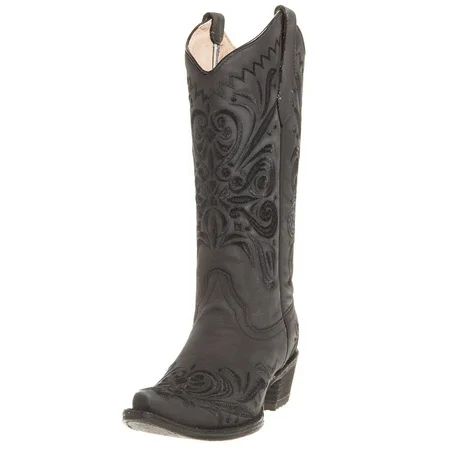 Circle G Womens L5433 Women`s Filigree Snip Toe 10.5 M Black | Walmart (US)