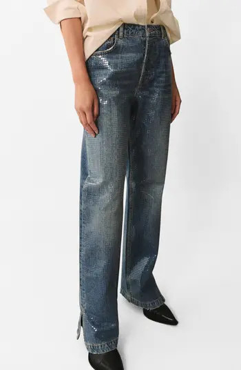 Sequin Relaxed Fit Jeans | Nordstrom