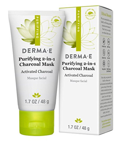 derma e Purifying 2-in-1 Charcoal Mask Face Mask, 1.7 Ounce