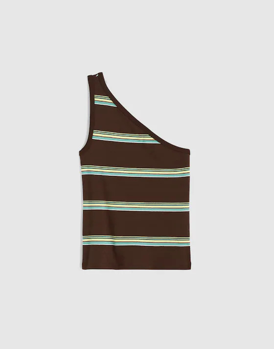 Madewell x Shopbop '90s One-Shoulder Tank in Compact Cotton | Madewell