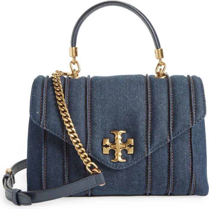 Tory Burch Kira Small Quilted Denim Satchel | Nordstrom | Nordstrom