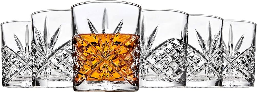 Godinger Dublin Double Old Fashioned Whiskey Glasses, Set of 6 | Amazon (US)
